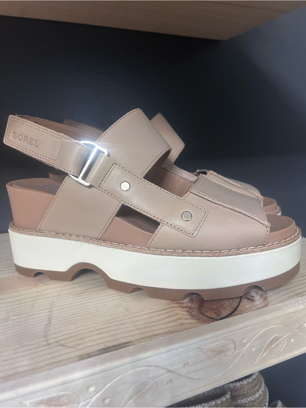 Sorel Women's Beige Platform Sandals